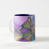 gespiegeld glas tweekleurige koffiemok (Voorkant links)