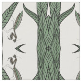 Gespiegelde bidsprinkhaan op groen blad stof (Close Up)