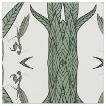 Gespiegelde bidsprinkhaan op groen blad