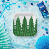 Gespiegelde dennen 7"document Bord (Feest)