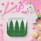 Gespiegelde dennen 7"document Bord (Feest)