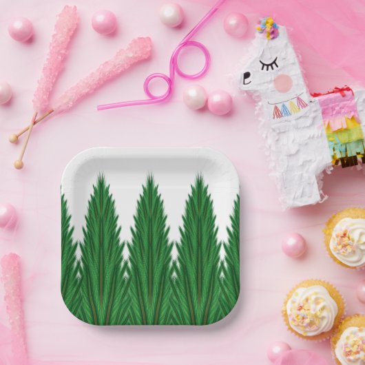 Gespiegelde dennen 7"document Bord (Feest)