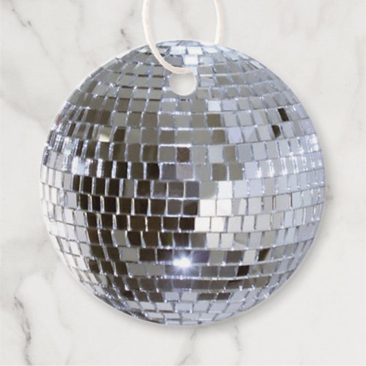 Gespiegelde Disco Ball 1 Bedankjes Labels (Voorkant)