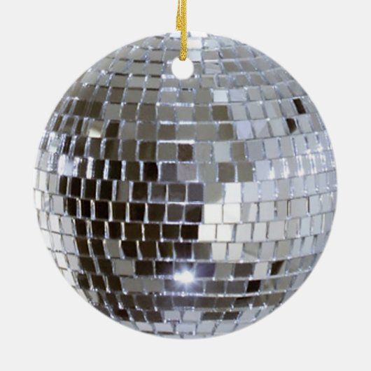 Gespiegelde Disco Ball 1 Keramisch Ornament (Achterkant)
