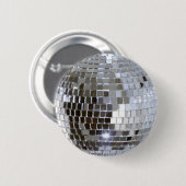 Gespiegelde Disco Ball 1 Ronde Button 5,7 Cm (Voorkant /achterkant)