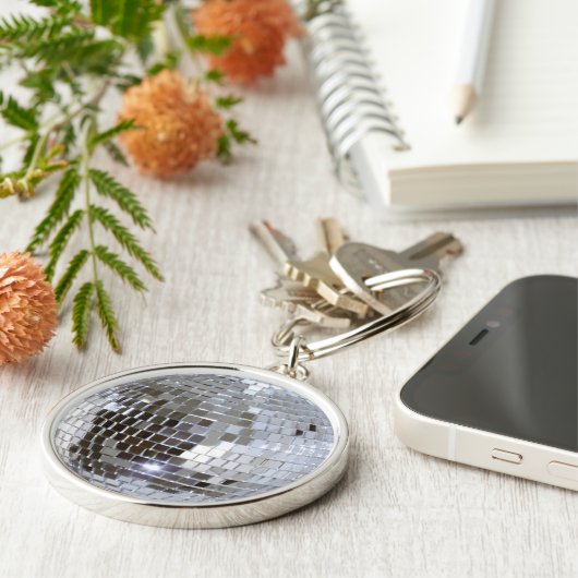 Gespiegelde Disco Ball 1 Sleutelhanger (Zijkant)