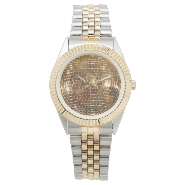 Gespiegelde Disco Ball 2 Horloge (Voorkant)