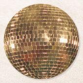 Gespiegelde Disco Ball 2 Ronde Kartonnen Onderzetter (Voorkant)