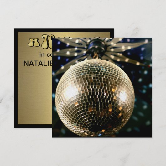 Gespiegelde Disco Ball 3 Kaart (Voorkant / Achterkant)