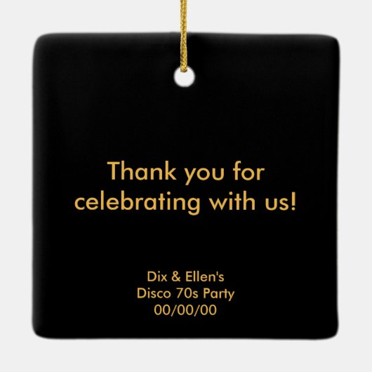 Gespiegelde Disco Ball 3 Keramisch Ornament (Achterkant)