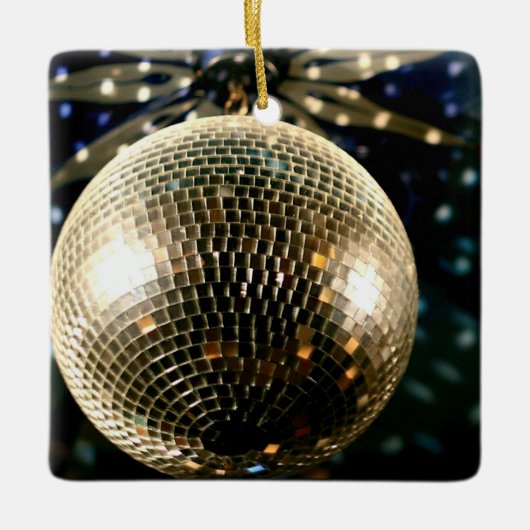 Gespiegelde Disco Ball 3 Keramisch Ornament (Voorkant)