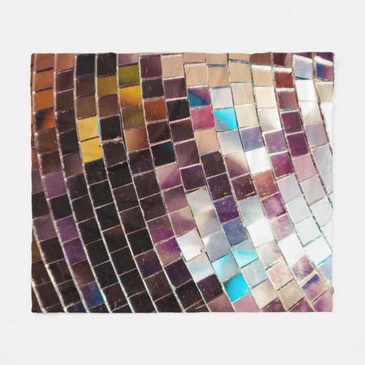 Gespiegelde Disco Ball Fleece Deken (Voorkant (Horizontaal))