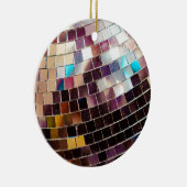 Gespiegelde Disco Ball-kerstversiering Keramisch Ornament (Rechts)