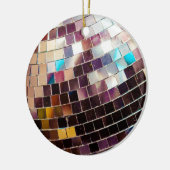Gespiegelde Disco Ball-kerstversiering Keramisch Ornament (Links)