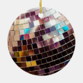 Gespiegelde Disco Ball-kerstversiering Keramisch Ornament (Achterkant)