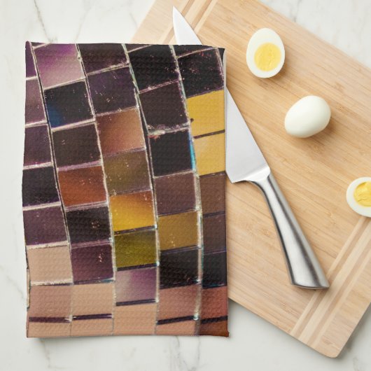 Gespiegelde Disco Ball Theedoek (Quarter Fold)