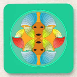 Gespiegelde gezichten Onderzetters