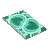 Gespiegelde Groene Harten Notitieboek (Rechterzijde)
