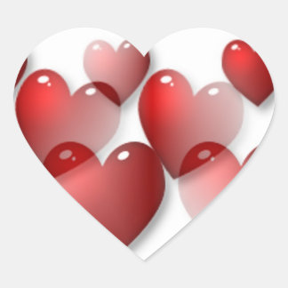 Gespiegelde harten hart Stickers