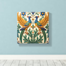 Gespiegelde Pauw Canvas Afdruk