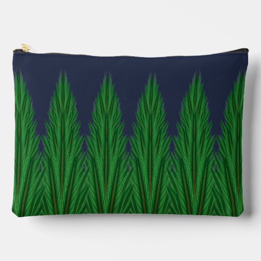 Gespiegelde Pines Midnight Grote Pouch Etui (Voorkant)