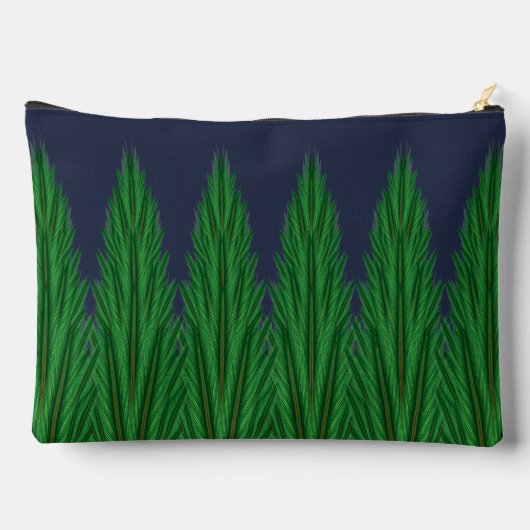 Gespiegelde Pines Midnight Grote Pouch Etui (Achterkant)