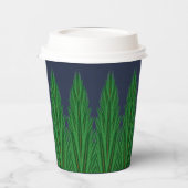 Gespiegelde Pines Midnight Paper Cups Papieren Bekers (Links)