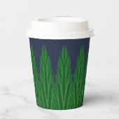 Gespiegelde Pines Midnight Paper Cups Papieren Bekers (Achterkant)