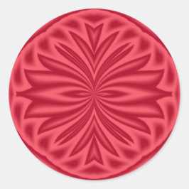 Gespiegelde rode tulp ronde sticker