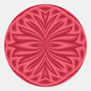 Gespiegelde rode tulp ronde sticker