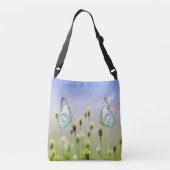 Gespiegelde Springtime-Butterflies Crossbody Tas (Achterkant)