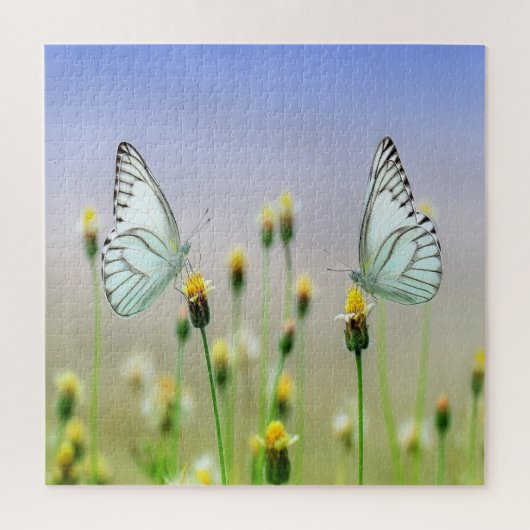 Gespiegelde Springtime-Butterflies Legpuzzel (Verticaal)