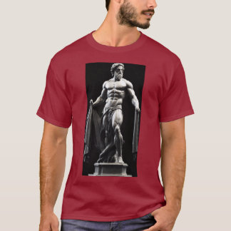 Gespierd Grieks God beeld T-shirt. T-shirt