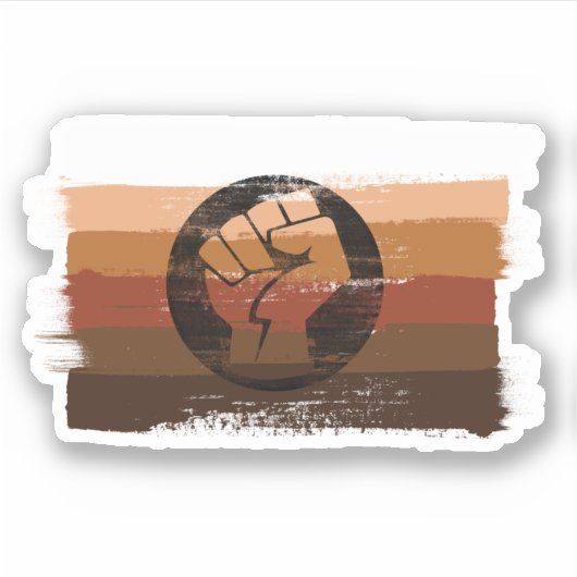 GESPIJNDE BIPOC-STRIPEN EN VIS STICKER (Voorkant)