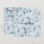 Gespikkeld blauw Abstract Baby shower Kaart (Voorkant / Achterkant)