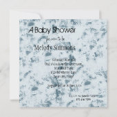 Gespikkeld blauw Abstract Baby shower Kaart (Achterkant)