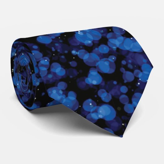 "Gespikkeld blauw" / Stropdas (Opgerold)