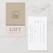 Gespikkeld cadeaubon voor Logo met zwarte keramiek Visitekaartje (Voorkant / Achterkant)