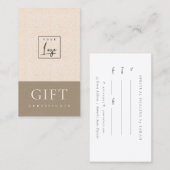 Gespikkeld cadeaubon voor Logo met zwarte keramiek Visitekaartje (Voorkant / Achterkant)