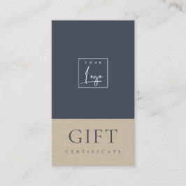 Gespikkeld cadeaucertificaat voor Logo van keramis Visitekaartje