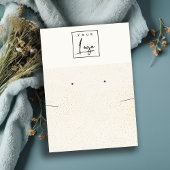 Gespikkeld Goud Wit Logo Oorbel Ketting Display Visitekaartje