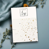 Gespikkeld Goud Wit Logo Oorbel Ketting Display Visitekaartje