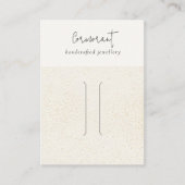 Gespikkeld Goud Wit Textuur Haarspeld Band Display Visitekaartje (Voorkant)