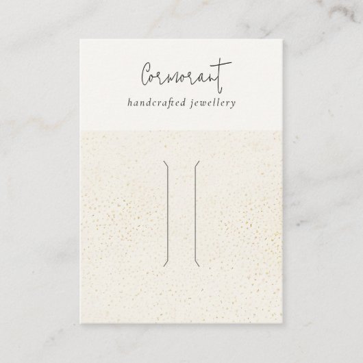 Gespikkeld Goud Wit Textuur Haarspeld Band Display Visitekaartje (Voorkant)