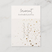 Gespikkeld Goud Wit Textuur Haarspeld Band Display Visitekaartje (Voorkant)