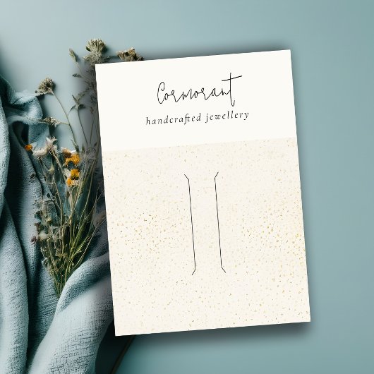 Gespikkeld Goud Wit Textuur Haarspeld Band Display Visitekaartje