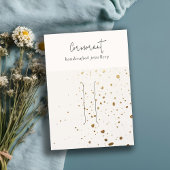 Gespikkeld Goud Wit Textuur Haarspeld Band Display Visitekaartje