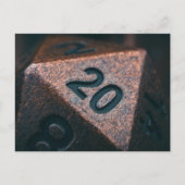 Gespikkeld koper D20 polyhedral Briefkaart (Voorkant)