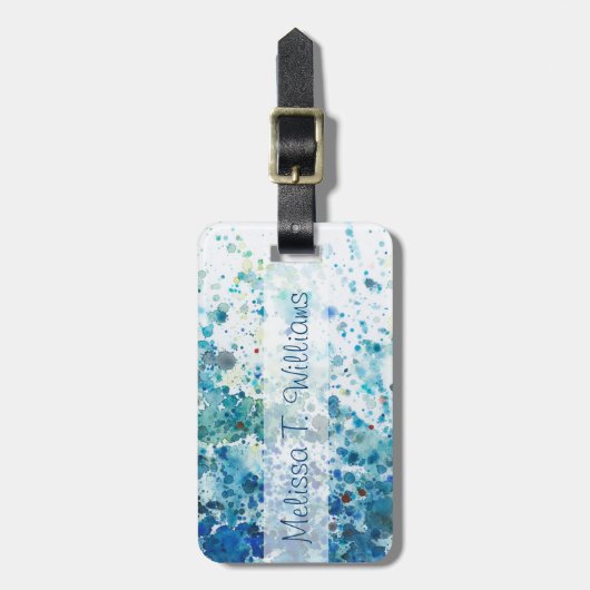 Gespikkeld Zee I Bagagelabel (Voorkant verticaal)