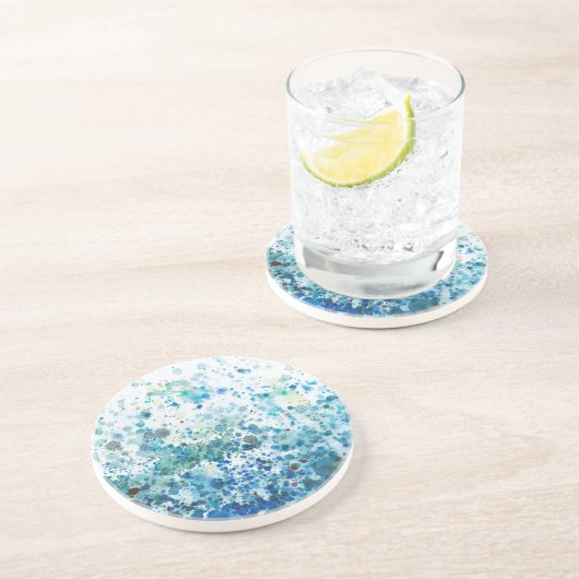 Gespikkeld Zee I Zandsteen Onderzetter (Zijkant)